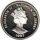 5 Pounds - Elizabeth II (Golden Wedding; Silver)