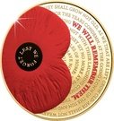 5 Pounds - Elizabeth II (Remembrance Day; Gold Plated)