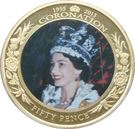 50 Pence - Elizabeth II (Queen wearing large Crown)