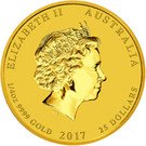 25 Dollars - Elizabeth II (Year of the Rooster)