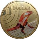 1 Dollar - Elizabeth II (4th portrait; Frilled-Neck Lizard)