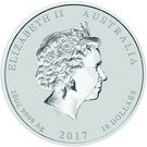 10 Dollars - Elizabeth II (Year of the Rooster)