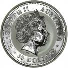 30 Dollars - Elizabeth II ("Lunar Year Series" Silver Bullion Coinage)