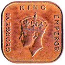 1 Cent - George VI (larger type)