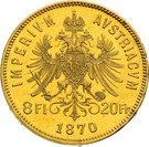 8 Florins / 20 Francs - Franz Joseph I