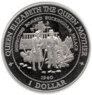 1 Dollar - Elizabeth II (Queen Mother - Bombed Palace)