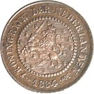 ½ Cent - Willem III / Wilhelmina