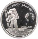 5 Dollars - Elizabeth II (1st Moon Landing)