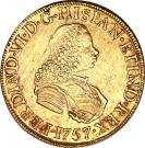 8 Escudos - Fernando VI (Colonial Milled Coinage)