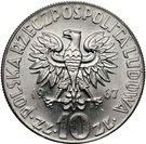 10 Złotych (Mikolaj Kopernik, small type; Trial Strike)