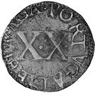 Vintém "XX" - António I (Lisbon mint)