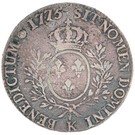 1200 Réis - Luis I (Countermarked issue over "1 Ecu - Louis XVI; France")