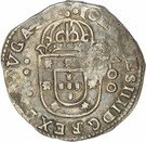 500 Réis - Afonso VI (Countermark "Crowned S00" over Cruzados "400", João IV)