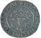 Vintém – João III (L-R at each side of “Y”, Lisboa mint)