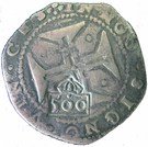 500 Réis - Afonso VI (Countermark "Crowned 500" over Cruzados "400", João IV)