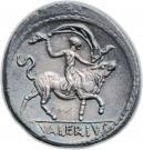 Denarius (Valeria: Lucius Valerius Acisculus; ACISCVLVS /  L•VALERIVS)