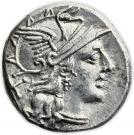 Denarius (Decimia: Decimius Flavus; FLAVS ROMA)