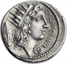 Denarius (Coelia: Gaius Coelius Caldus; C•COEL•CALDVS COS L•D / CALDVS•III•VIR)