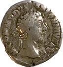 Denarius - Commodus, Roma seated left,