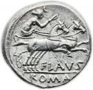 Denarius (Decimia: Decimius Flavus; FLAVS ROMA)