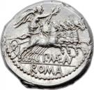 Denarius (Maenia: Publius Maenius Antias; P•MAE ANT ROMA)