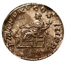 Denarius - Caracalla (AVG BRIT,  COS II, Salus feeding serpent)