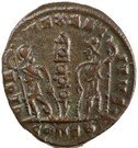 Follis - Constantinus II (GLORIA EXERCITVS; one standard; Constantinople)