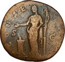 Sestertius - Faustina I DIVA FAVSTINA / CONSECRATIO, Vesta with