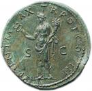 Sestertius - Hadrianus (PONT MAX TR P COS III: Felicitas)