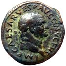 As - Vespasianus (COS V CENS / AEQVITAS AVGVST; Rome mint)