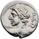 Denarius (Caesia: Lucius Caesius; ROMA / LA PRE L•CAESI)