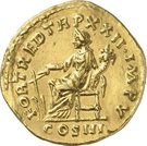 Aureus - Marcus Aurelius (FORT RED TRP XXII IMP V COS III; Rome)