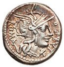 Denarius (Fabia: Quintus Fabius Labeo; LABEO ROMA / Q•FABI)