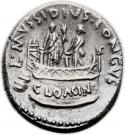 Denarius (Mussidia: Lucius Mussidius Longus; CONCORDIA / L•MVSSIDIVS•LONGVS CLOACIN)