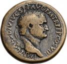 Sestertius - Titus (IVD CAP SC; Head right; Standing captive right looking back)