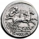 Denarius (Saufeia: Lucius Saufeius; L SAVF ROMA)