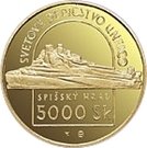 5000 Korún (Spišský Hrad UNESCO 1998)