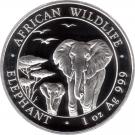 100 Shillings (Elephant; Silver Bullion Coinage)