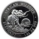 100 Shillings (Elephant; Silver Bullion Coinage)