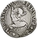 2 Reales - Felipe II (value in reverse)