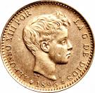 20 Pesetas - Alfonso XIII (3rd portrait)