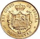 20 Pesetas - Alfonso XIII (1st portrait)