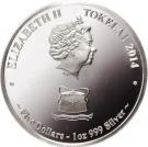 5 Dollars - Elizabeth II (Yellow Fin Tuna; Silver Bullion)