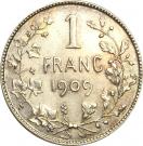 1 Franc - Léopold II (French text)