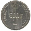 500 Francs - Baudouin (Dutch text; 60th Birthday of King Baudouin)