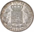 5 Francs - Léopold II (small head)