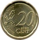 20 Euro Cent - Albert II (2nd map, 2nd type, 2nd portrait)