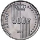 500 Francs - Baudouin I (Dutch text; 40th Anniversary of Reign)