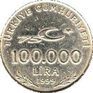 100 000 Lira (Anniversary of Republic)