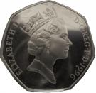 50 Pence - Elizabeth II (3rd portrait; large type, Silver Proof)